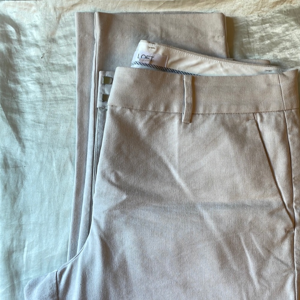 LOFT linen ankle pants